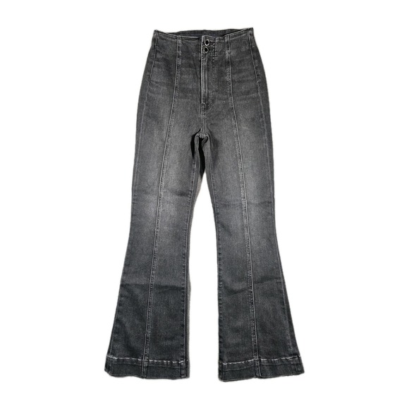 Veronica Beard Denim - Veronica Beard Jeans Carson Ankle Flare High Rise Womens 26 Washed‎ Black USA